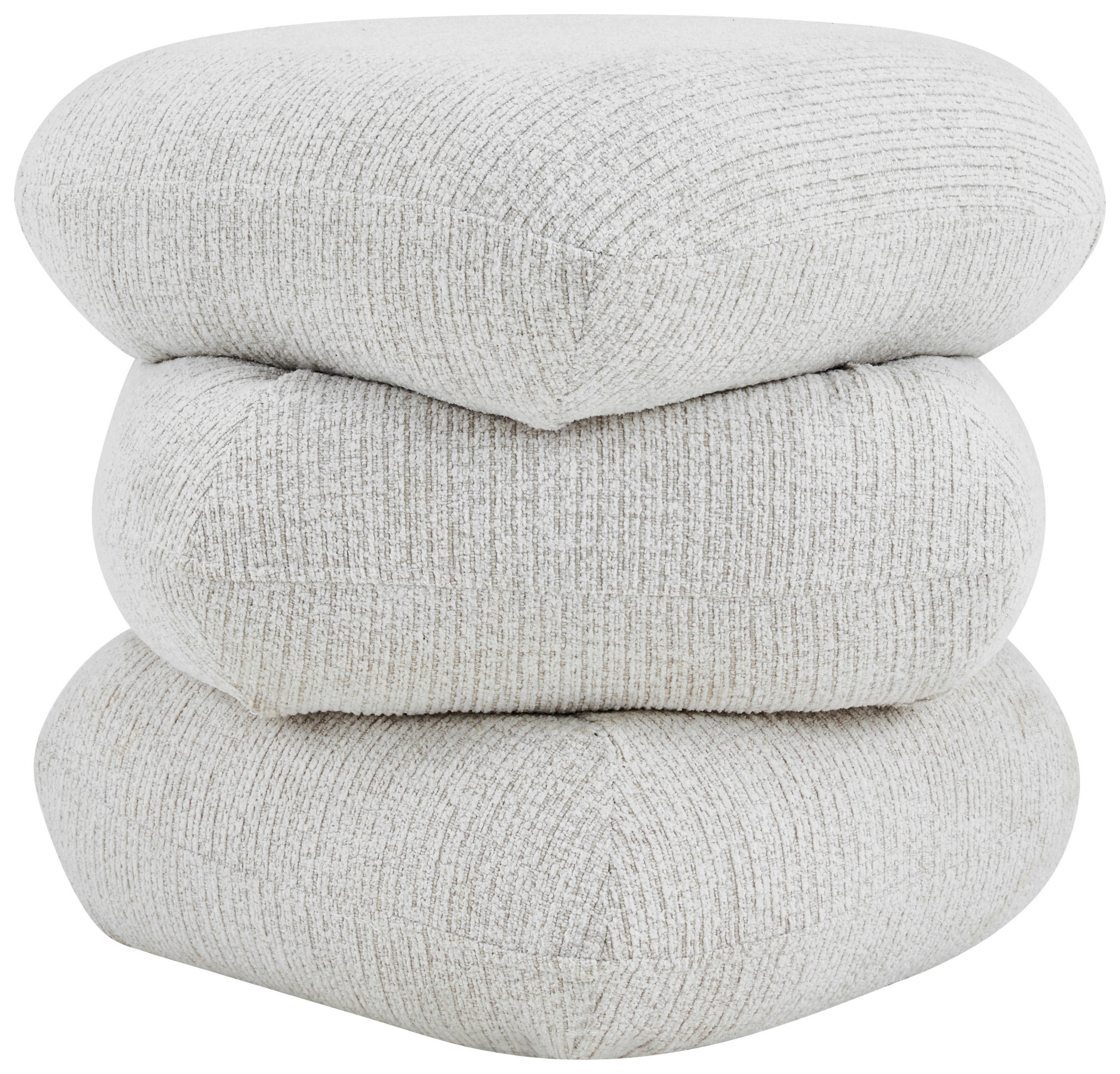 Taburet din textil, bej