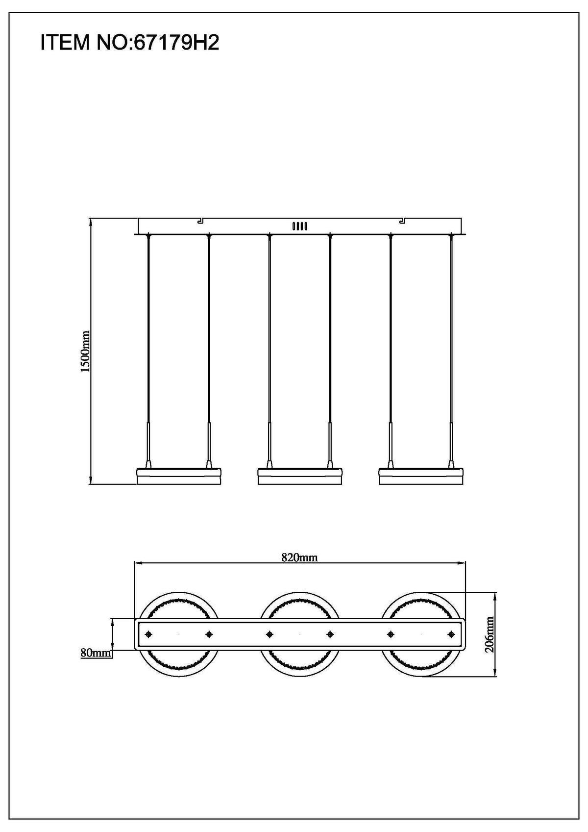 LED-HÄNGELEUCHTE 82/20,6/150 cm    - Klar/Weiss, Design, Kunststoff/Metall (82/20,6/150cm) - Globo