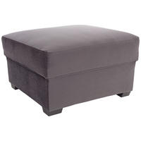 HOCKER Textil Dunkelgrau  - Weiss/Dunkelgrau, Konventionell, Kunststoff/Textil (60/43/80cm) - Livetastic