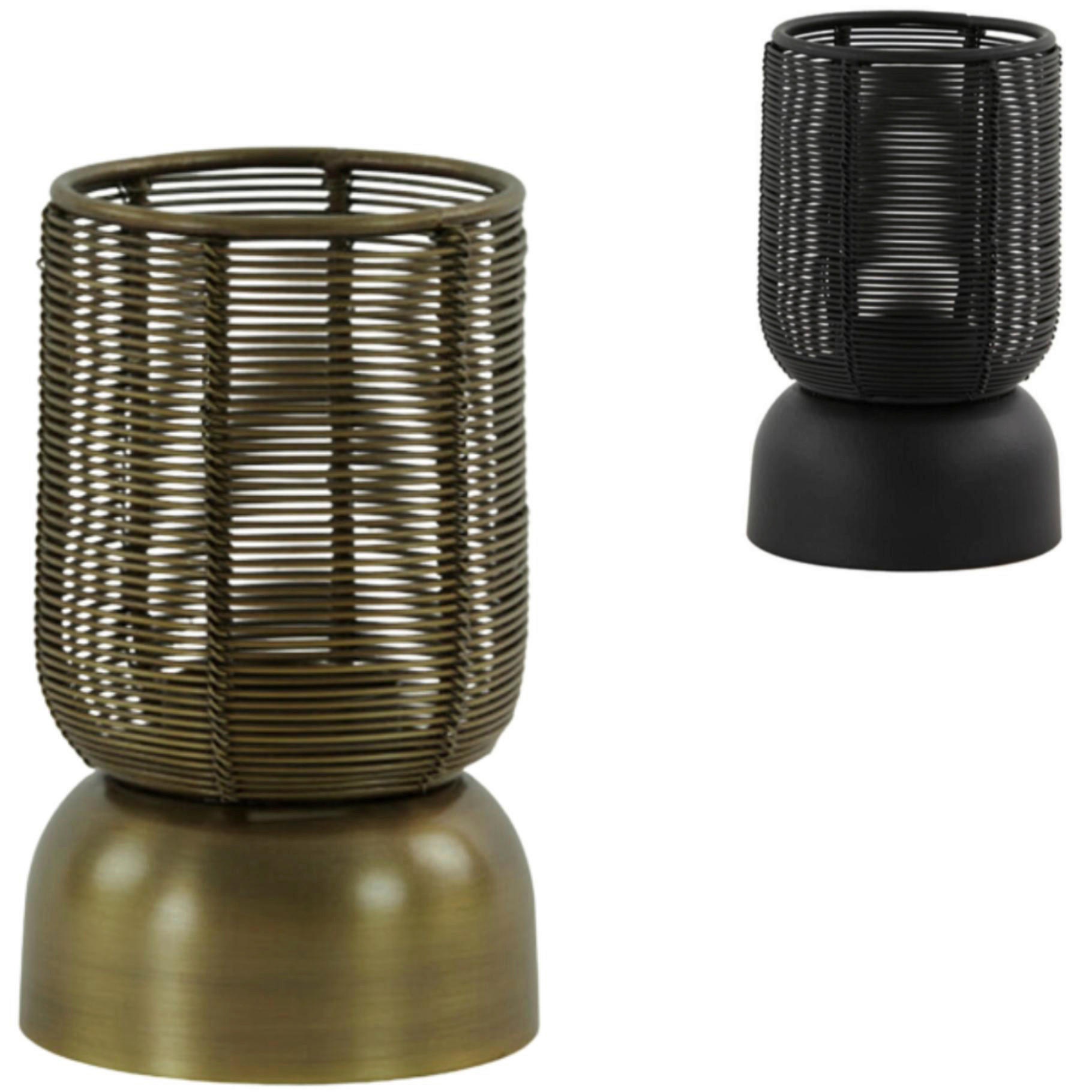 DRŽALO ZA ČAJNO SVEČKO - črna/zelena, Basics, kovina (15/9/9cm)