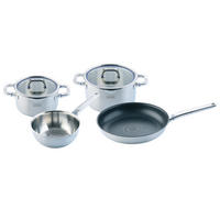 KOCHTOPFSET Lafer 4-teilig  - Transparent/Silberfarben, Basics, Glas/Metall (32/22/57cm) - Johann Lafer