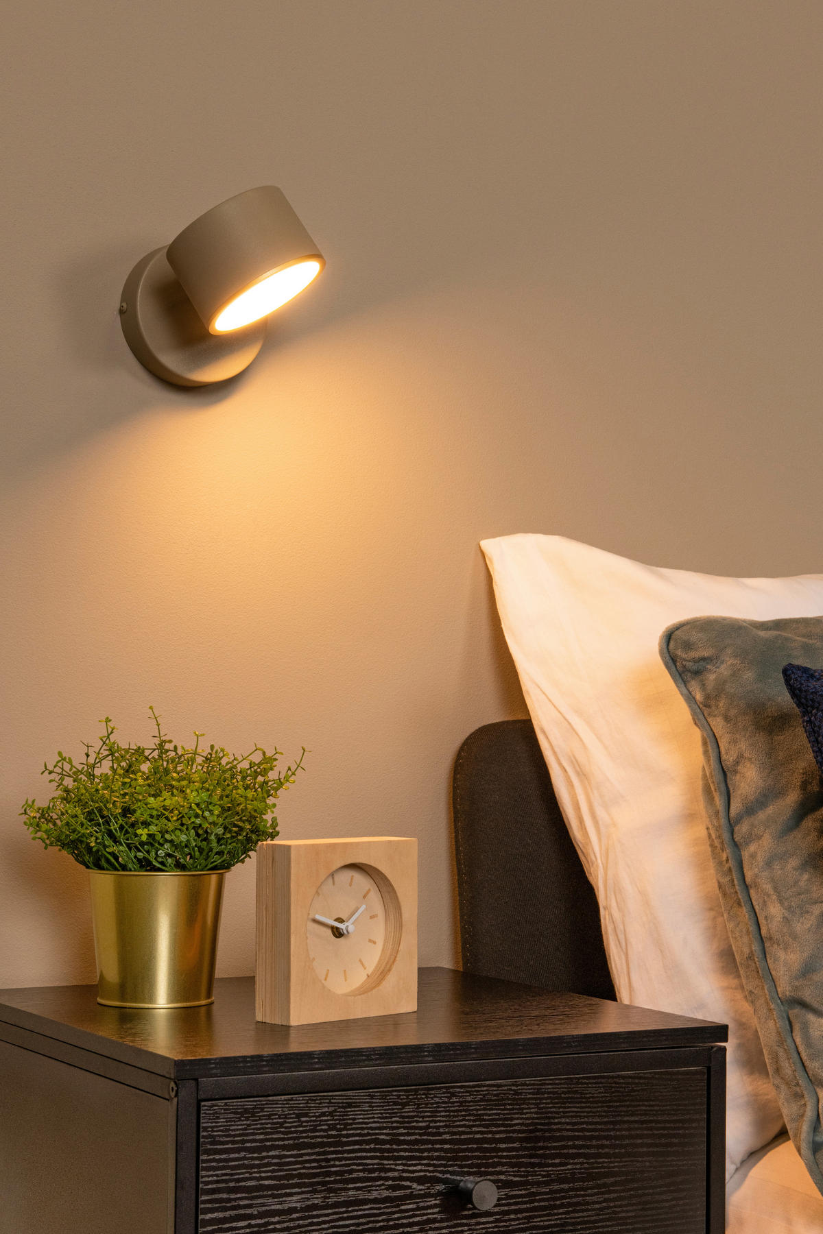 WANDLEUCHTE GIAN 17/11/13 cm   - Braun, Design, Metall (17/11/13cm) - Lucide