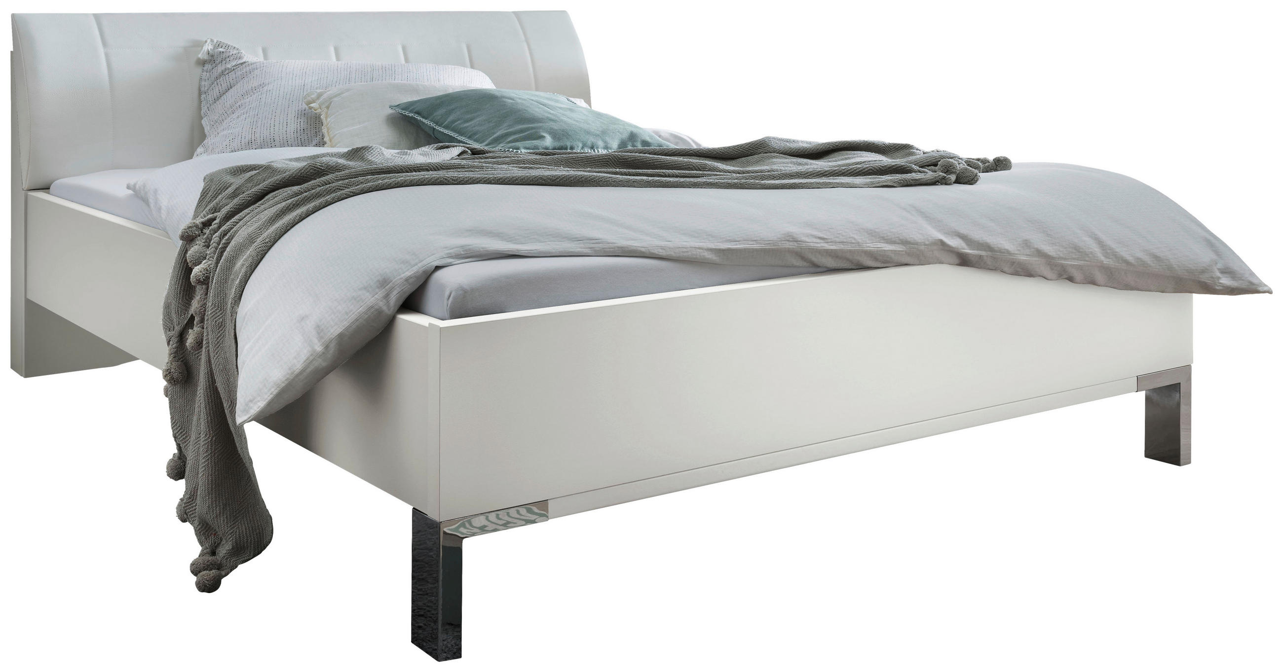 BETT 180/200 cm  in Weiss   - Weiss, Konventionell, Holzwerkstoff/Textil (180/200cm) - Venda