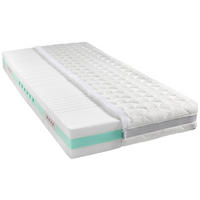 KALTSCHAUMMATRATZE 90/200 cm Höhe ca. 21 cm  - Weiß, KONVENTIONELL, Textil (90/200cm) - Sleeptex