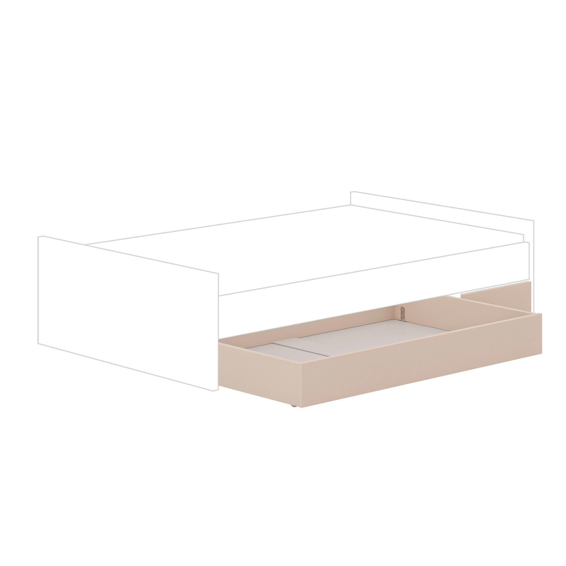 BETTKASTEN 150/20/95,2 cm Beige  - Beige, Basics, Holzwerkstoff (150/20/95,2cm) - Paidi