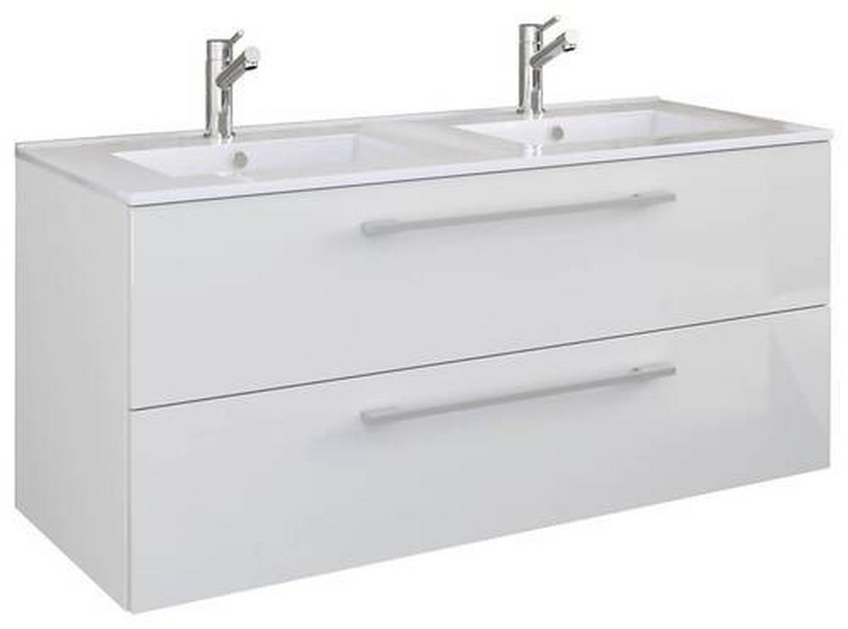 TVÄTTSTÄLL MED KOMMOD 111 cm  - vit/grå, Modern, trämaterial/plast (111cm) - MID.YOU