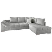 ECKSCHLAFSOFA in Silberfarben Textil   - Silberfarben, Design, Holz/Textil (298/202cm) - MID.YOU