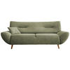 3-SITZER-SOFA in Chenille Grün  - Wildeiche/Grün, Modern, Holz/Textil (205/81/90cm) - MID.YOU