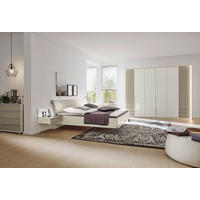 SCHLAFZIMMER Weiß  - Weiß/Grau, Design, Holzwerkstoff (180/200cm) - Musterring