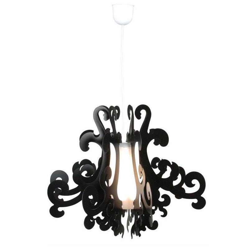 KRONLEUCHTER GRETTA 55/45 cm   - Schwarz, Trend, Kunststoff (55/45cm) - Näve