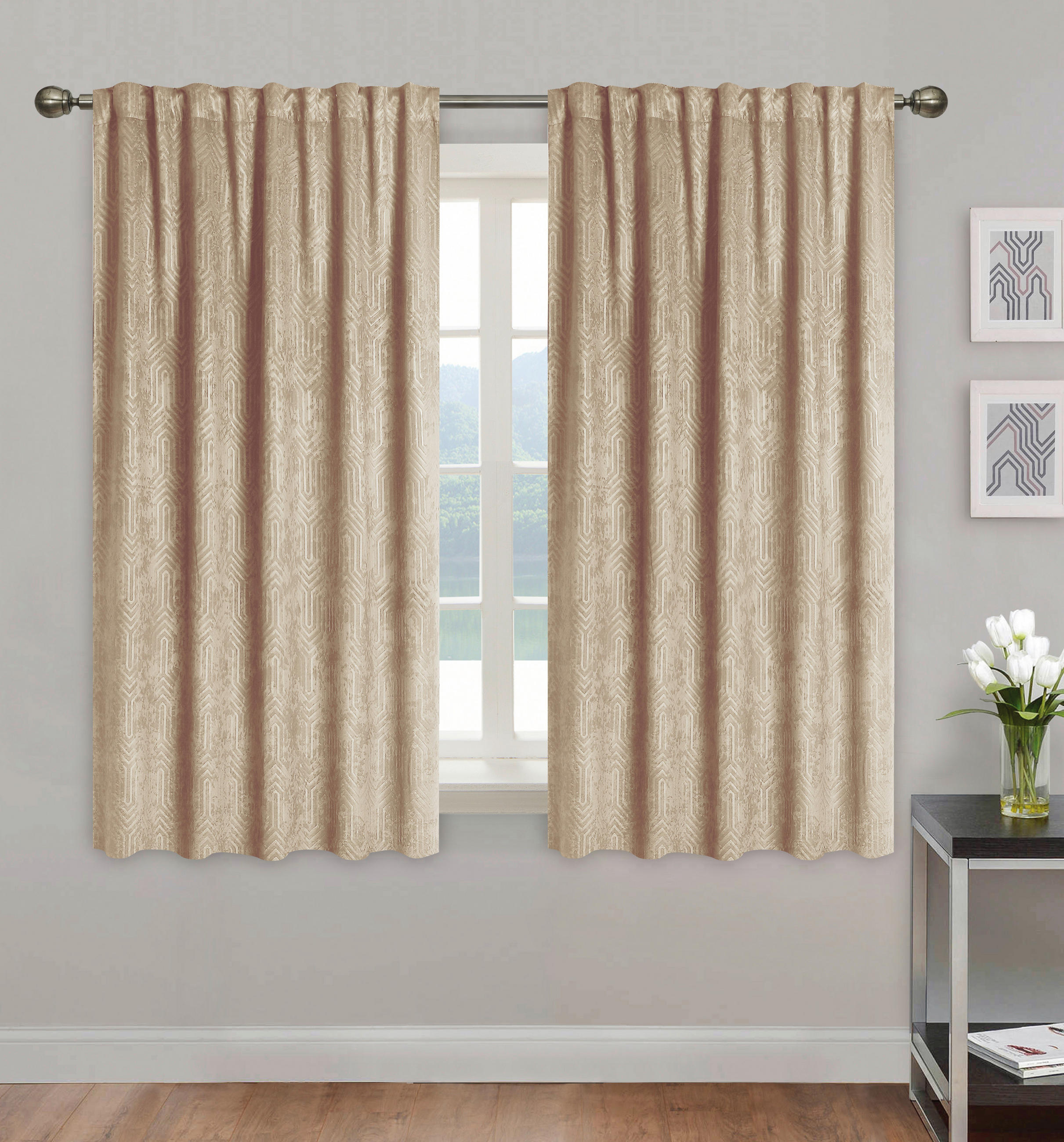 Vorhang Mit Schlaufen Und Band Bianca 140x175 Cm Beige