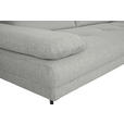 ECKSOFA Hellgrau Webstoff  - Hellgrau/Schwarz, Design, Textil/Metall (296/188cm) - Xora