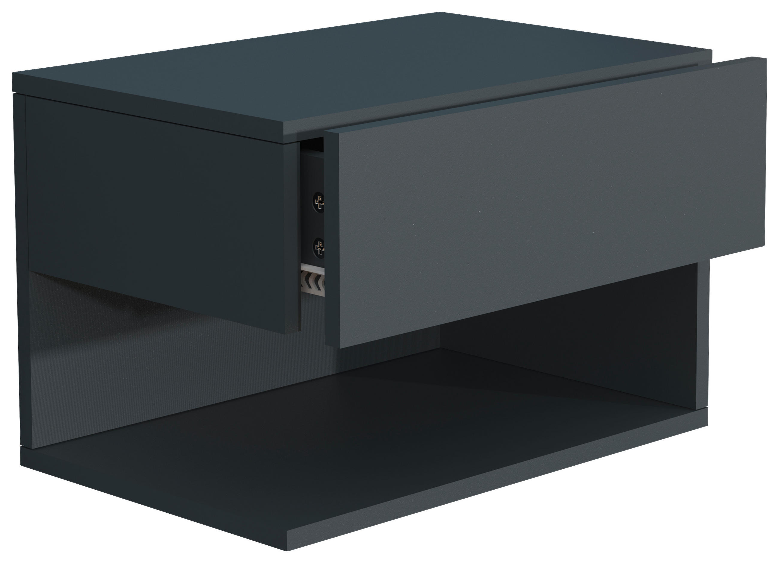 Nachtkästchen Usal Xl B: 45 Cm Anthrazit