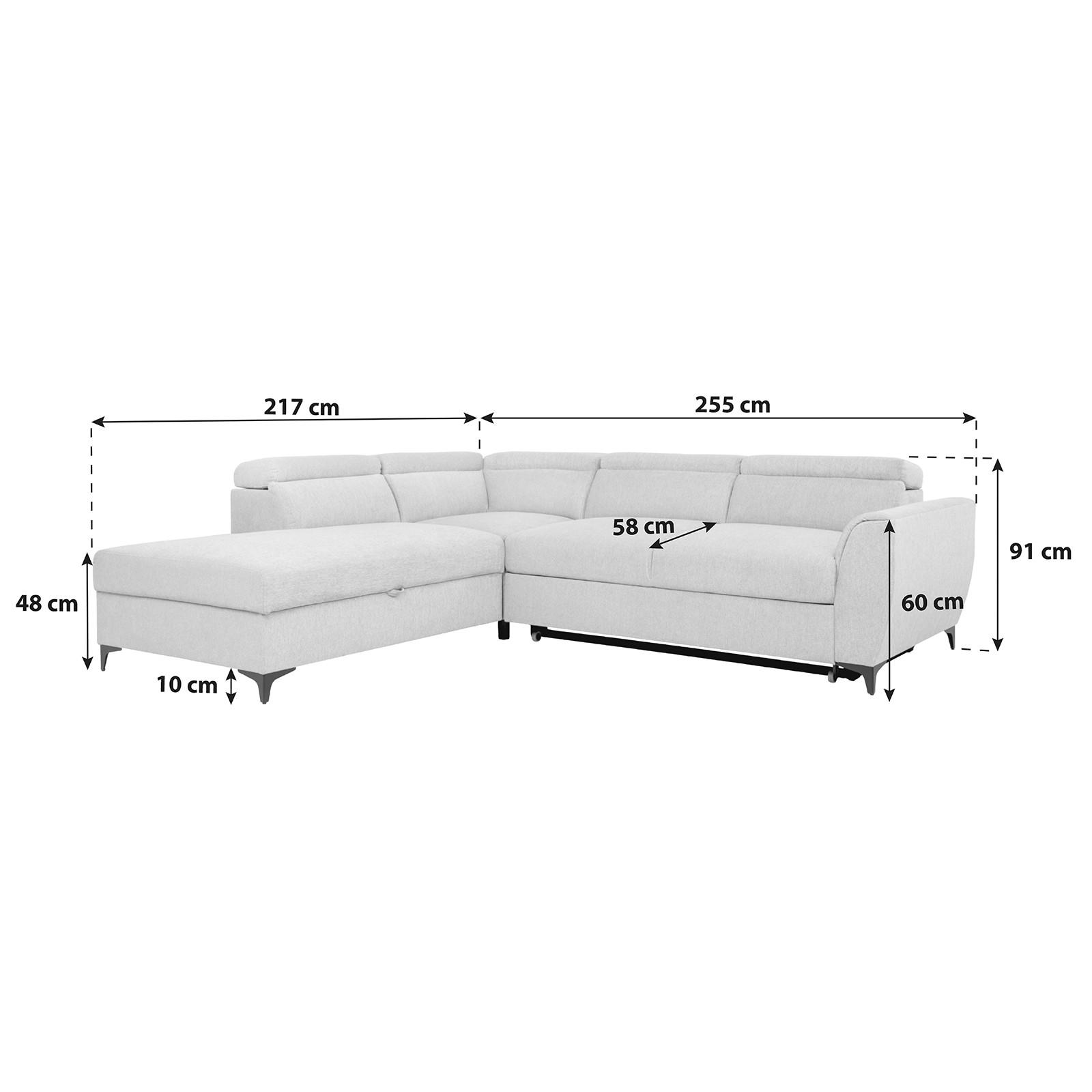 Thumbnail - Carryhome Ecksofa, Dunkelbraun, Textil, 5-Sitzer, Ottomane links, L-Form, 255x217 cm, Wohnzimmer, Sofas & Couches, Wohnl...