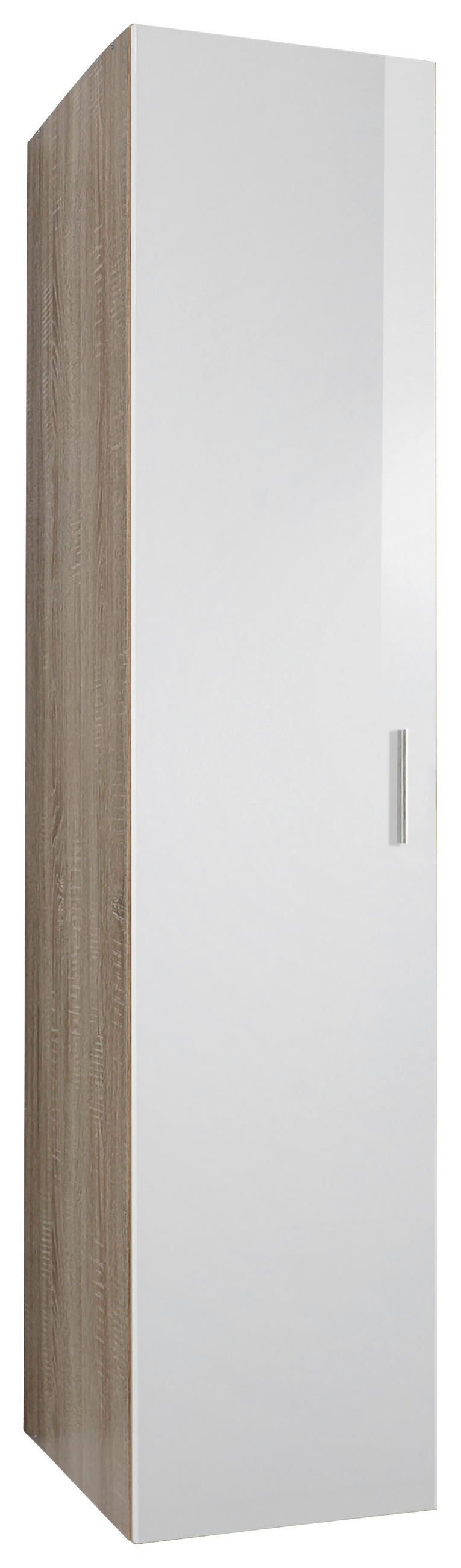 GARDEROBENSCHRANK  in 40/185/40 cm  - Chromfarben/Eichefarben, Design, Holzwerkstoff/Kunststoff (40/185/40cm) - Xora
