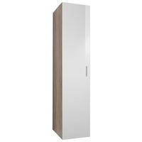 GARDEROBENSCHRANK  in 45/185/40 cm  - Chromfarben/Eichefarben, Design, Holzwerkstoff/Kunststoff (45/185/40cm) - Xora