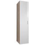 GARDEROBENSCHRANK  in 40/185/40 cm  - Chromfarben/Eichefarben, Design, Holzwerkstoff/Kunststoff (40/185/40cm) - Xora