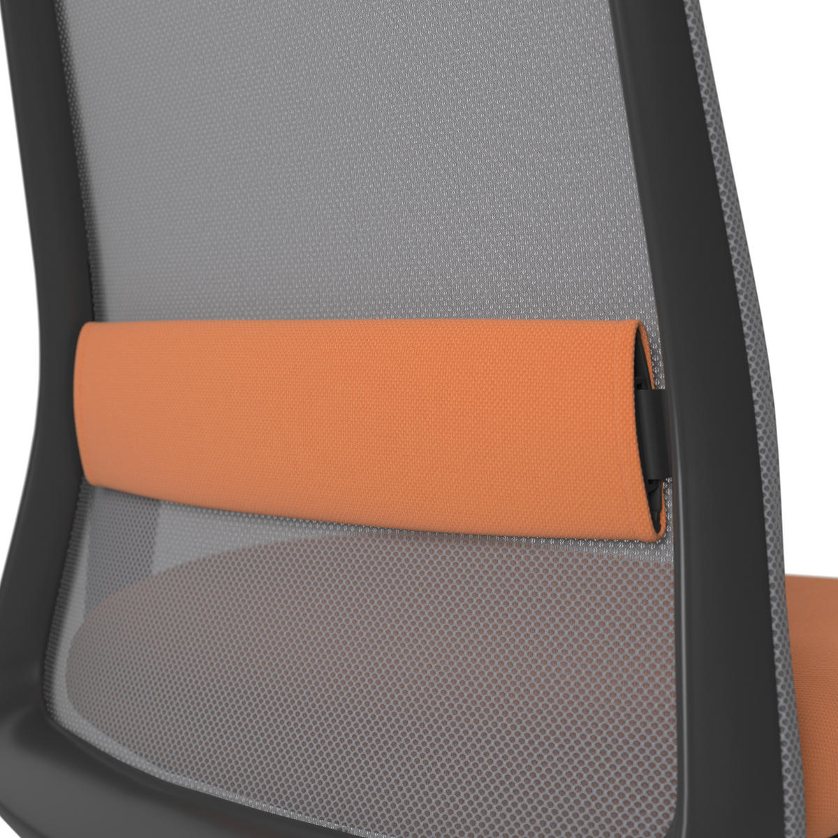 DREHSTUHL Grau, Orange, Schwarz  - Schwarz/Orange, MODERN, Kunststoff/Textil (70/103-115/70cm)