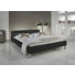 POLSTERBETT Lederlook 140/200 cm - Chromfarben/Schwarz, Design, Textil/Metall (140/200cm) - Carryhome