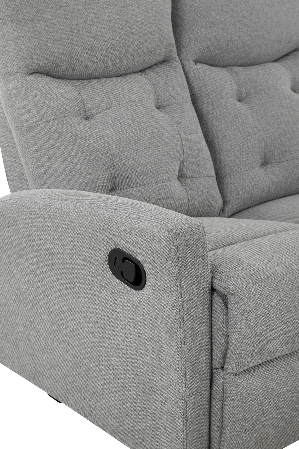 SITZGARNITUR Mikrofaser Grau  - Schwarz/Grau, Design, Textil/Metall - Livetastic