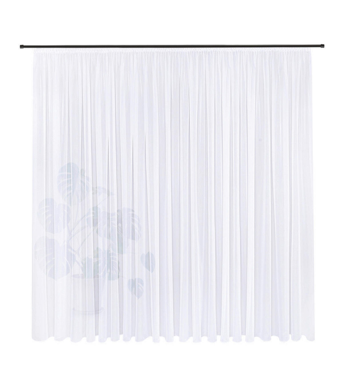 FERTIGSTORE  transparent  600/245 cm   - Weiß, Basics, Textil (600/245cm)