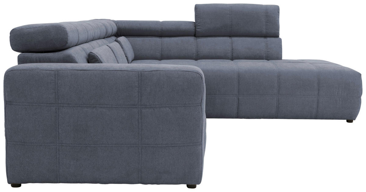 ECKSOFA in Mikrofaser Dunkelgrau  275/228 cm  - Dunkelgrau/Schwarz, Design, Kunststoff/Textil (275/228cm) - MID.YOU