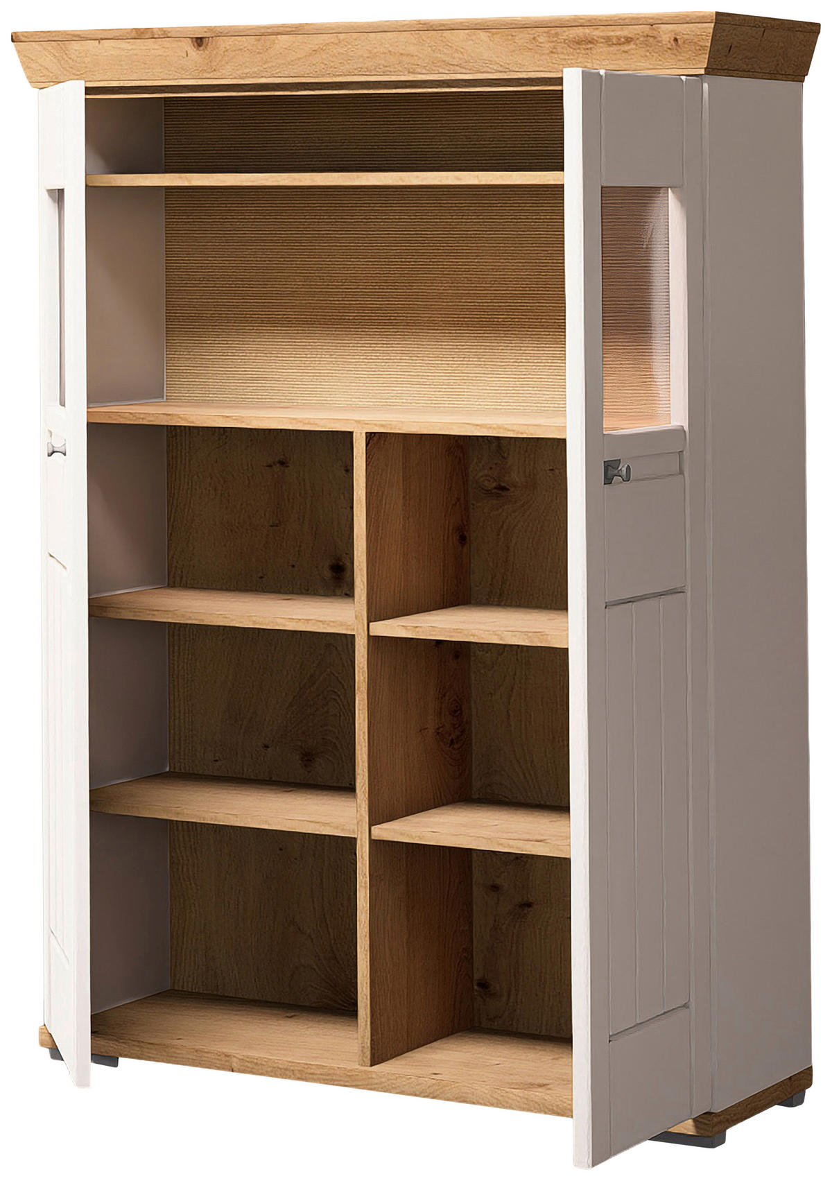 HIGHBOARD  96/144/45 cm  - Kaschmir/Eiche Artisan, ROMANTIK / LANDHAUS, Glas/Holzwerkstoff (96/144/45cm) - Landscape