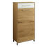 SCHUHSCHRANK Balkeneiche, Eiche furniert, teilmassiv lackiert Eichefarben, Weiß - Edelstahlfarben/Eichefarben, Natur, Glas/Holz (44/105/37cm) SCHUHSCHRANK Balkeneiche, Eiche furniert, teilmassiv lackiert Eichefarben, Weiß - Edelstahlfarben/Eichefarben, Natur, Glas/Holz (44/105/37cm)