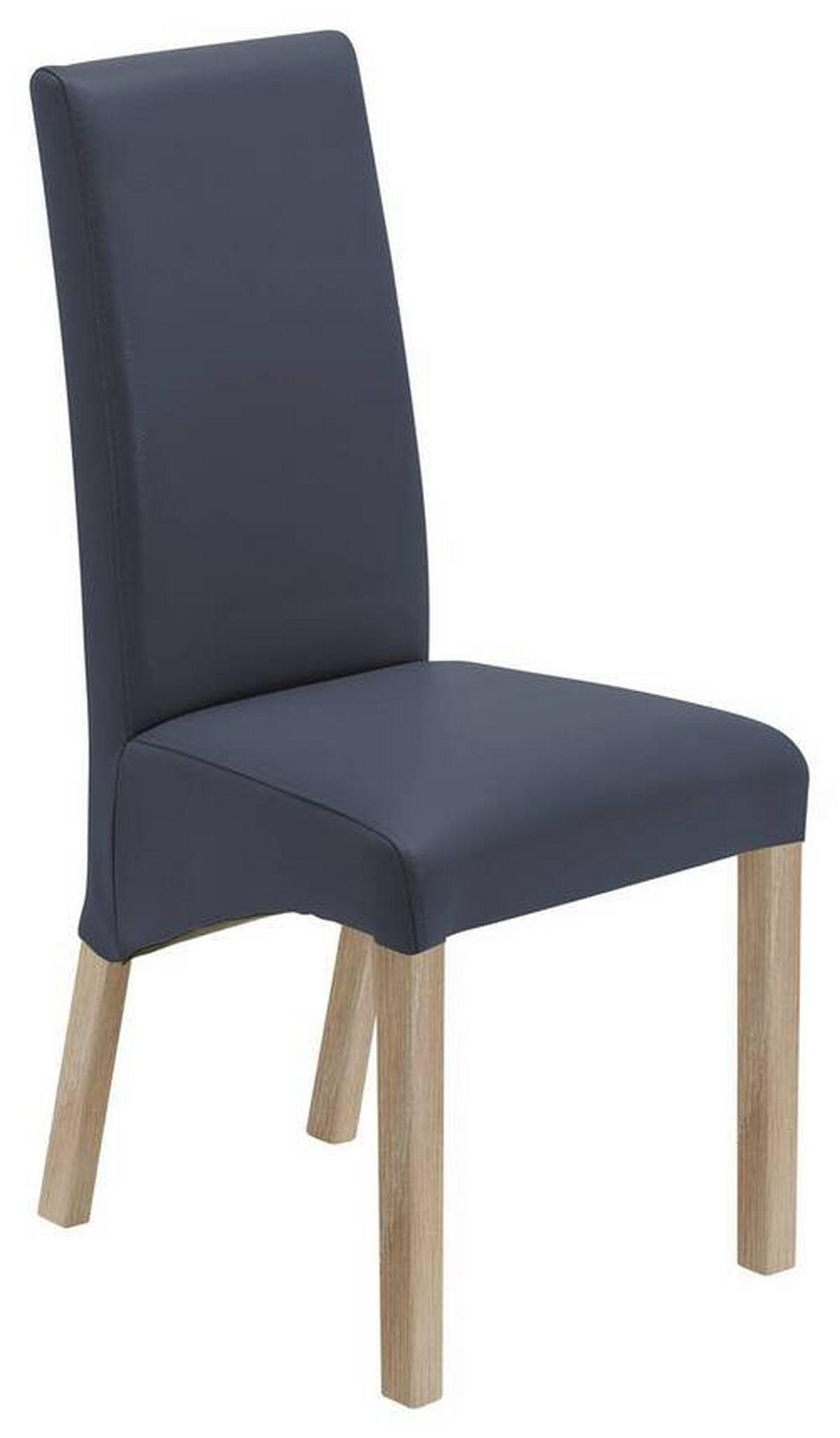 STUHL Lederlook Sonoma Eiche, Dunkelblau  - Dunkelblau/Sonoma Eiche, KONVENTIONELL, Holz/Textil (47/102/57cm) - Carryhome