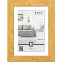BILDERRAHMEN 13,5/18/1,5 cm  - Eichefarben, Basics, Glas/Kunststoff (13,5/18/1,5cm)