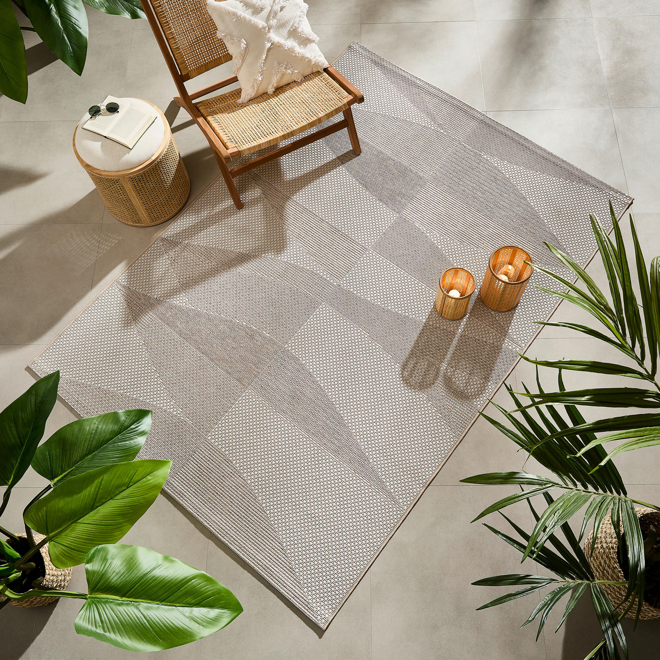OUTDOORTEPPICH 80/150 cm TRINIDAD Creme, Beige  - Beige/Creme, Design, Textil (80/150cm) - Novel