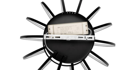 LED-DECKENLEUCHTE 44,5/33 cm   - Goldfarben/Schwarz, Design, Glas/Kunststoff (44,5/33cm) - Novel