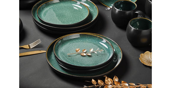 KOMBISERVICE Faro Grün 16-teilig  - Grün, Design, Keramik - Novel