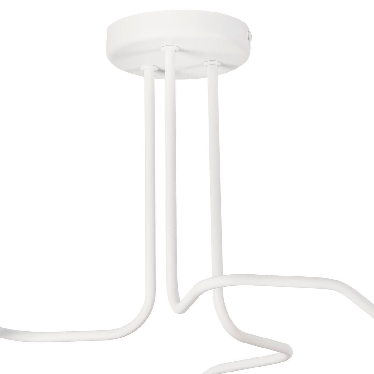 DECKENLEUCHTE Domino 55/40 cm   - Weiß Hochglanz, Design, Metall (55/40cm)