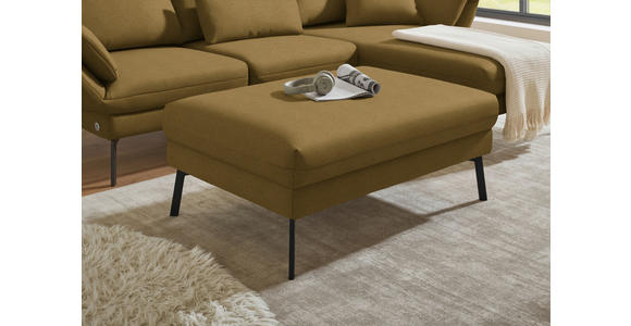 ECKSOFA  in Flachgewebe Schilfgrün  255-365/175-224 cm  - Schilfgrün/Schwarz, Design, Textil/Metall (255-365/175-224cm) - Dieter Knoll