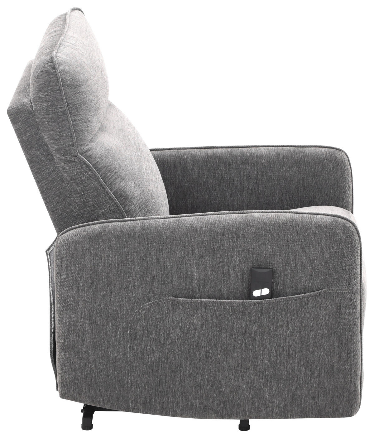 RELAXSESSEL Leinenoptik    - Schwarz/Grau, Design, Textil/Metall (74/101/92cm) - Carryhome