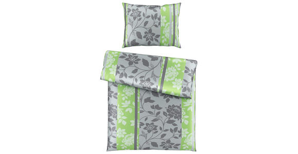 BETTWÄSCHE TIRANA Mikrofaser 140/200 cm  - Grün, KONVENTIONELL, Textil (140/200cm) - Boxxx