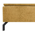 BOXSPRINGBETT 180/200 cm,  in Currygelb, Topper, H4 + H4 = sehr fest  - Currygelb/Schwarz, Design, Textil/Metall (180/200cm) - Esposa