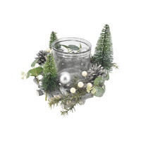 KERZENHALTER - Multicolor, LIFESTYLE, Glas/Naturmaterialien (20/16cm) - X-Mas