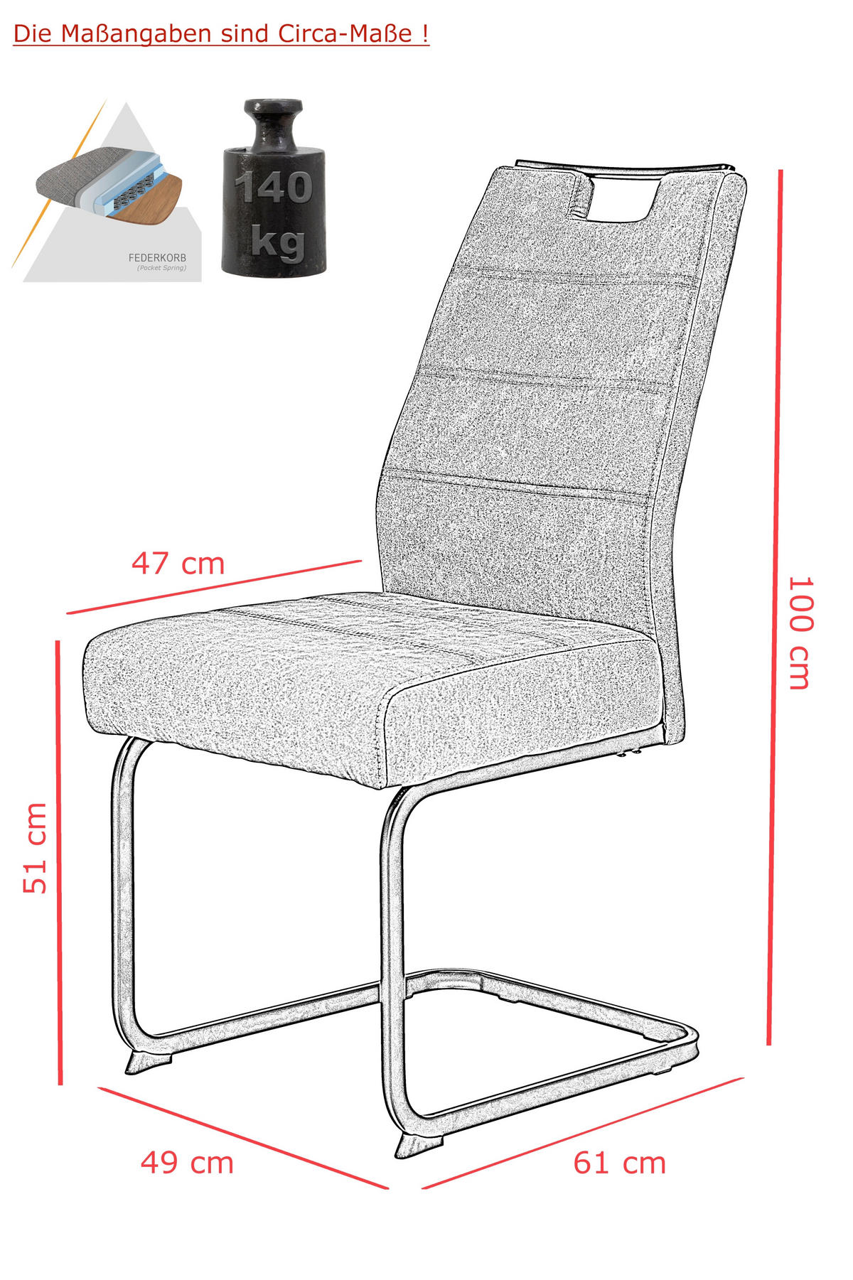 TISCHGRUPPE   - Eichefarben/Anthrazit, MODERN, Textil/Metall (140 - 180/76/90cm) - MID.YOU