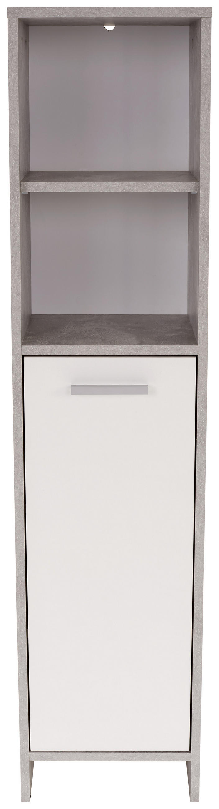 MIDISCHRANK 32/135/28 cm  - Chromfarben/Hellgrau, MODERN, Holzwerkstoff/Kunststoff (32/135/28cm) - MID.YOU