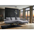 ECKSOFA in Chenille Grau  305/224 cm  - Schwarz/Grau, Design, Textil/Metall (305/224cm) - Dieter Knoll