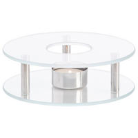 STÖVCHEN 15,6/5,5 cm  - Klar, Design, Glas/Metall (15,6/5,5cm) - Leonardo