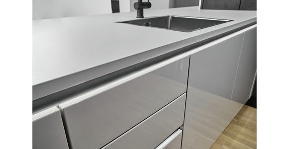 EINBAUKÜCHE - Eichefarben/Grau, Basics, Holzwerkstoff - Dieter Knoll