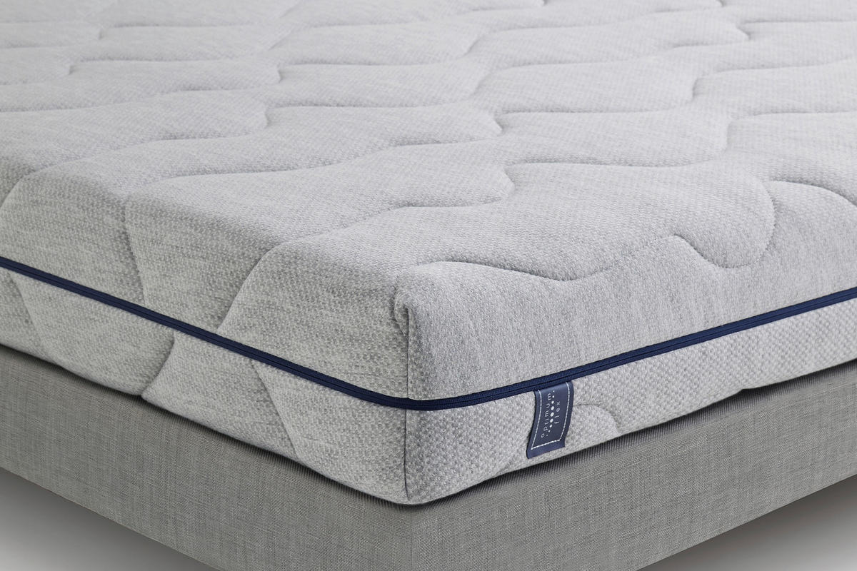 KOMFORTSCHAUMMATRATZE Optimum Flex 100/200 cm Höhe ca. 16 cm  - Grau, Basics, Textil (100/200cm) - Yatas