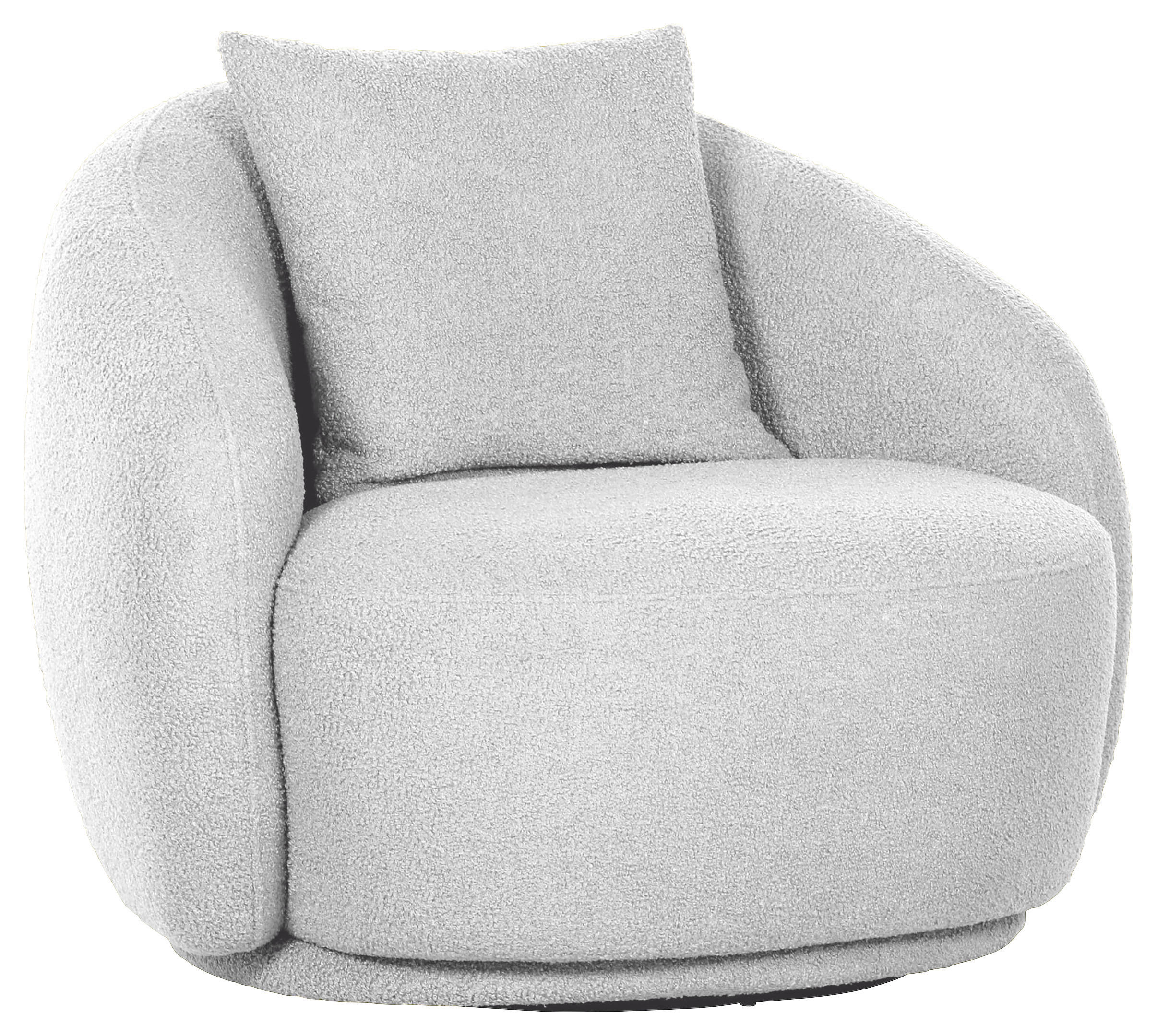 COCKTAILSESSEL in Chenille Creme  - Creme/Schwarz, Lifestyle, Textil/Metall (101/79/96cm) - Xora