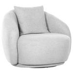 COCKTAILSESSEL Chenille Hellgrau    - Hellgrau/Schwarz, LIFESTYLE, Textil/Metall (101/79/96cm) - Xora