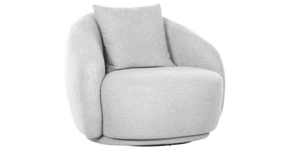 COCKTAILSESSEL Chenille Hellgrau - Hellgrau/Schwarz, LIFESTYLE, Textil/Metall (101/79/96cm) - Xora
