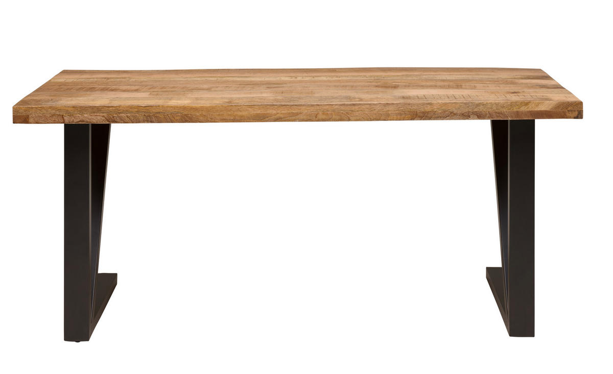 ÍRÓASZTAL  - natúr színű/fekete, Modern, fa/fém (175/76/80cm) - Livetastic