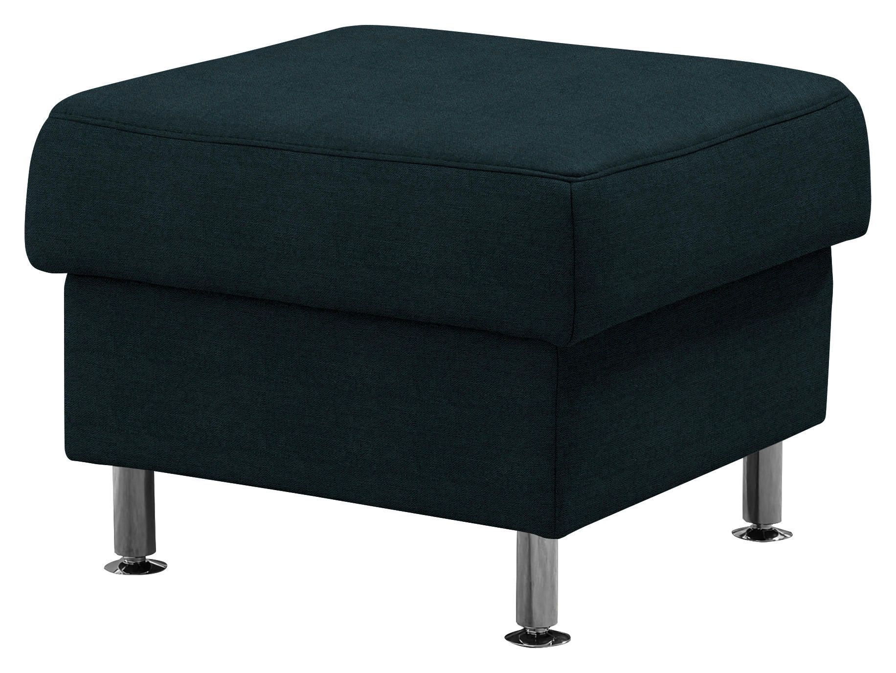 HOCKER Textil Opal  - Opal/Alufarben, Konventionell, Textil/Metall (60/46/60cm) - Beldomo Comfort
